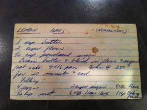 Lemon Bar Recipe
