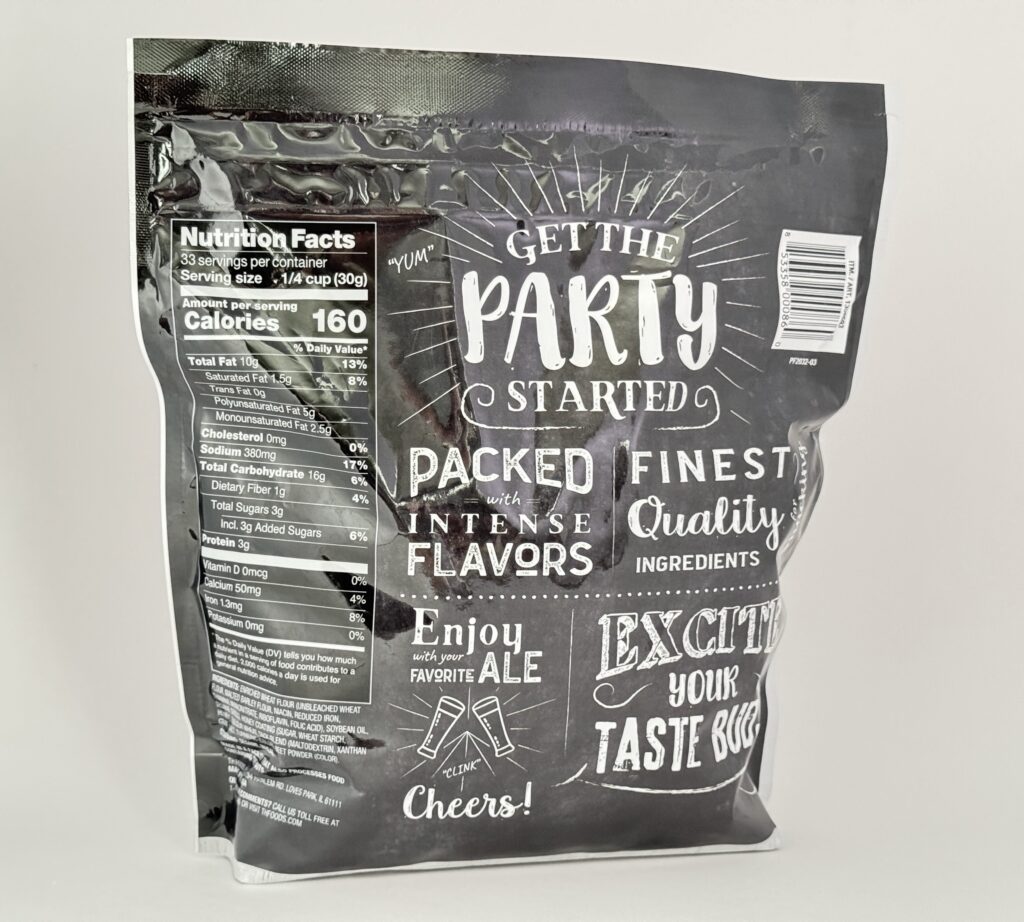 Alehouse Crafted Honey Roast Sesame Chips Product Packaging Back, Costco